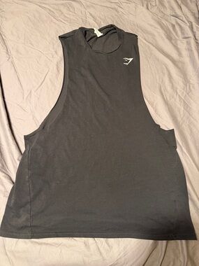 Gymshark Men’s Black Muscle Tank with Logo
